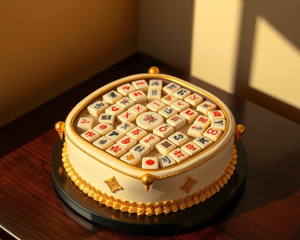 Mahjong Table cake